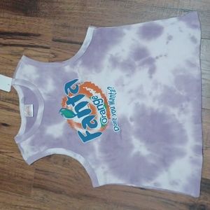 Fanta Logo Womens Tank Top sz XL Marble  Summer Travel Beach Skyter